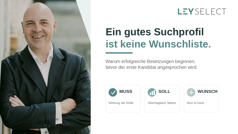 Ein gutes Suchprofil ist keine Wunschliste