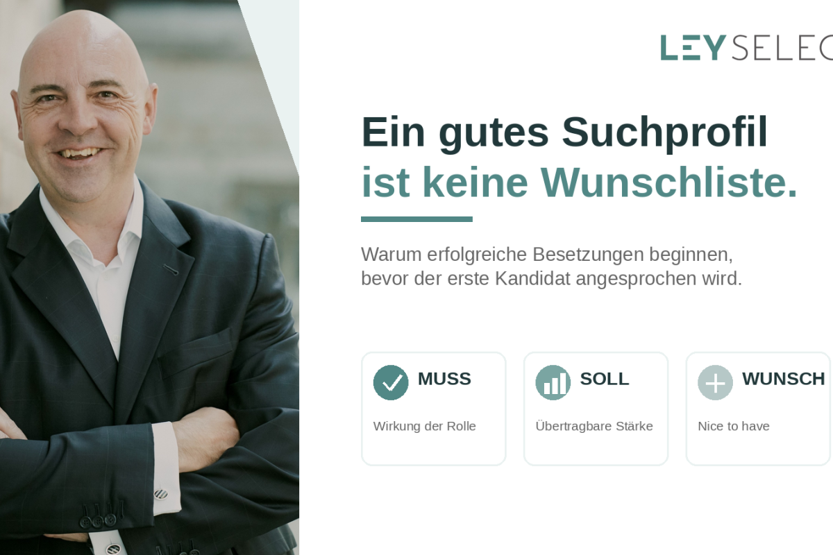Ein gutes Suchprofil ist keine Wunschliste